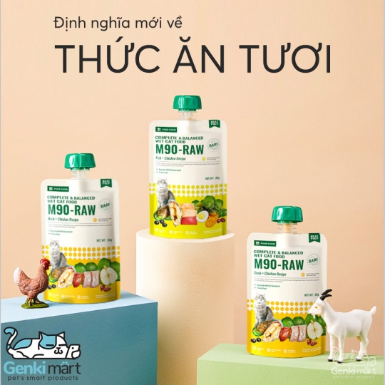 Thức ăn dinh dưỡng Petkit dạng mềm hấp thu tốt, bổ dưỡng M90 Raw