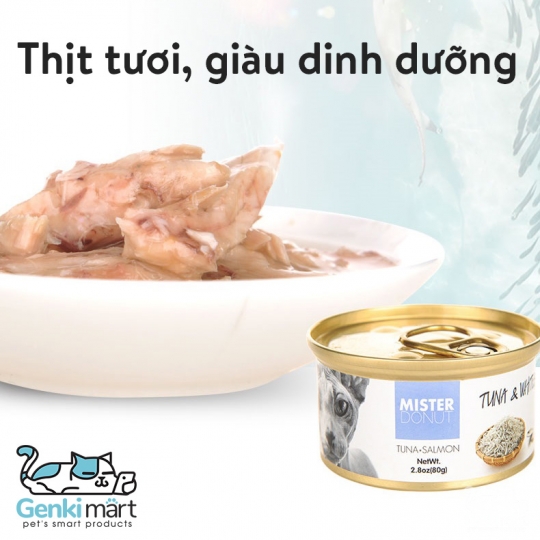 Thịt hầm dinh dưỡng cao cấp cho mèo Mister Donut J