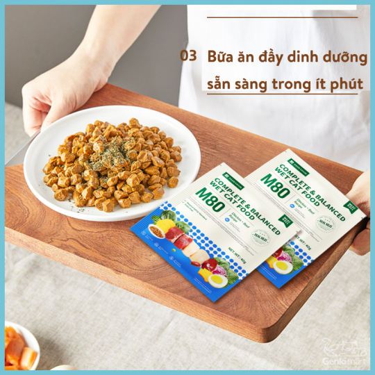 Thịt tươi viên giàu dinh dưỡng Petkit M80 (Công thức tối ưu cho mèo)