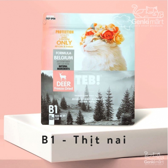 Hạt cho mèo Teb B Series bổ sung thịt đông khô cao cấp (B1, B5, B6, B7, B8, B9)