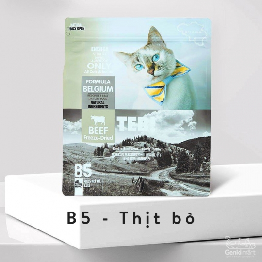 Hạt cho mèo Teb B Series bổ sung thịt đông khô cao cấp (B1, B5, B6, B7, B8, B9)