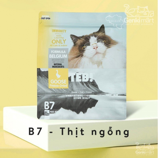 Hạt cho mèo Teb B Series bổ sung thịt đông khô cao cấp (B1, B5, B6, B7, B8, B9)