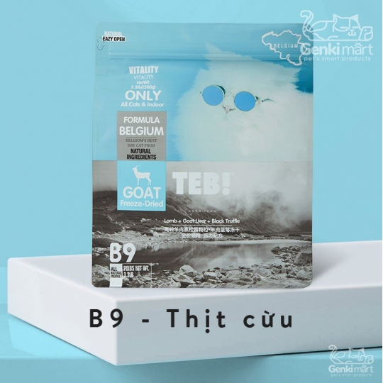 Hạt cho mèo Teb B Series bổ sung thịt đông khô cao cấp (B1, B5, B6, B7, B8, B9)