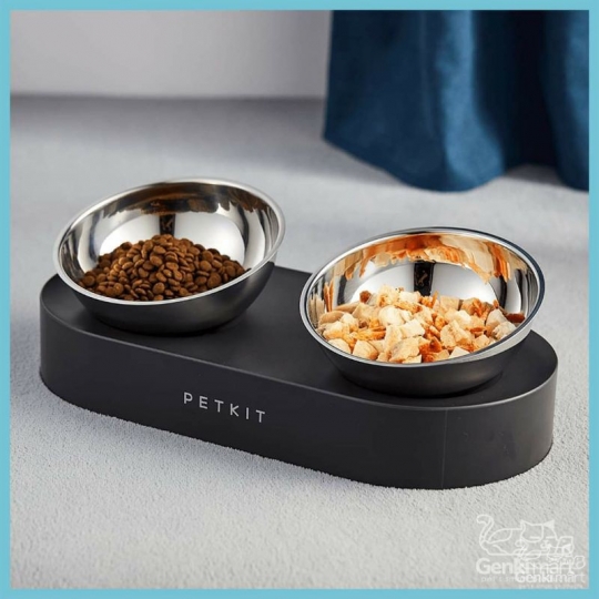 Chén ăn Petkit inox 304 kháng khuẩn điều chỉnh được độ nghiêng