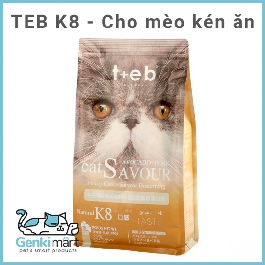 Thức ăn cho mèo cao cấp Teb K-Series K8 (cho mèo kén ăn, miệng nhỏ)